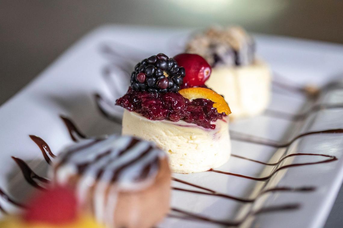 Backroads Bakery sells cheesecakes, large and small, and other cakes.