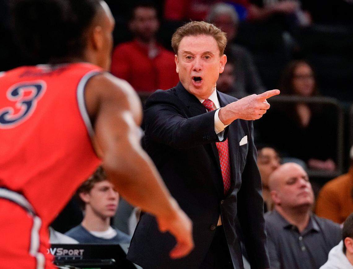 St. John’s coach Rick Pitino led the Red Storm to a 20-13 mark in his first season at the school in 2023-24. Pitino, 71, went 219-50 in eight seasons as Kentucky head coach (1989-1997) and led the Wildcats to three Final Fours and the 1996 NCAA Tournament title.