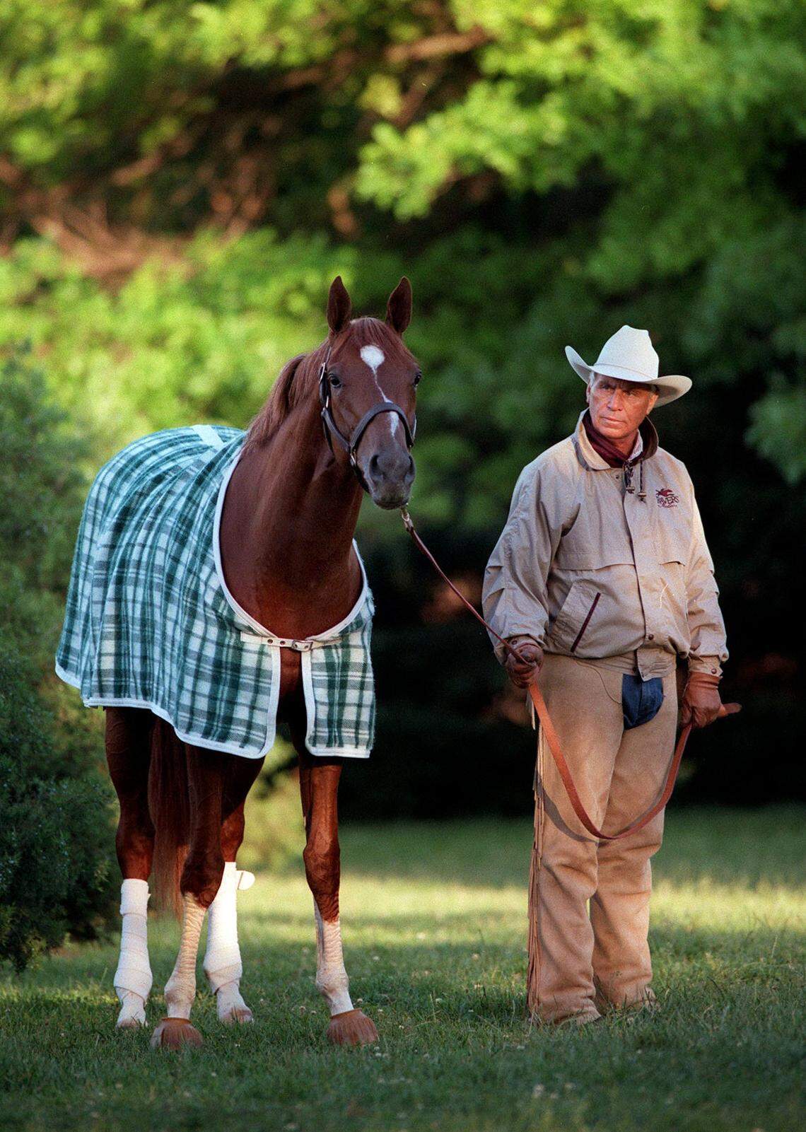 D Wayne Lukas grazed Charismatic after a morning workout at Churchill Downs in 1999. just days before Charismatic’s attempt at completing a Triple Crown concluded with a career-ending injury at the Belmont Stakes.