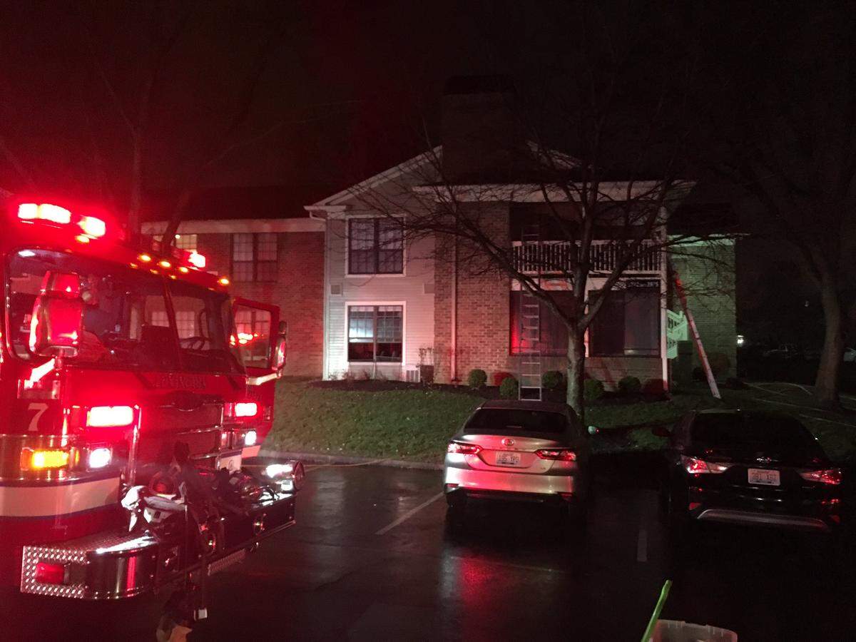 This building at Park Place Apartments on Tates Creek Road caught fire Friday morning.