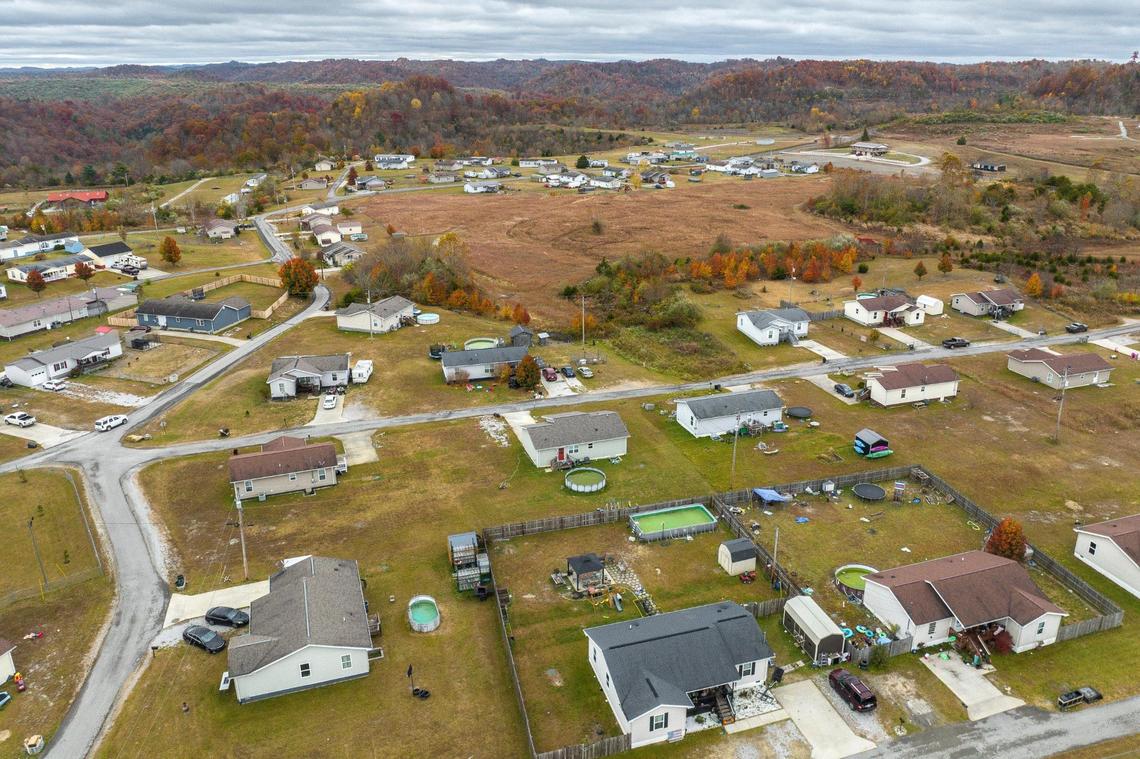 Homes near the Wendell H. Ford Airport in Perry County, Ky., are located on a former strip mine.