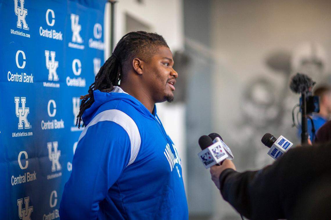 Marques Cox started 33 games at left tackle during five years at Northern Illinois before transferring to Kentucky this offseason.