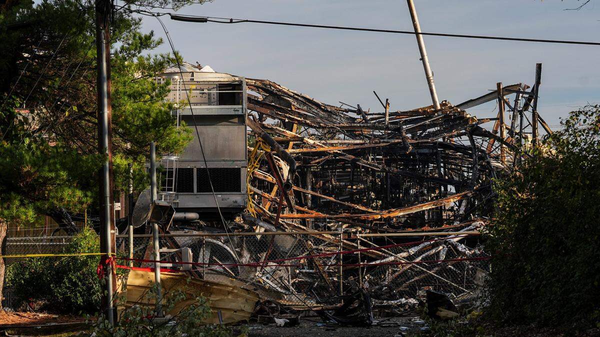 Aftermath of the Givaudan Sense Colour explosion Wednesday morning in Louisville, Ky. Nov. 13, 2024. Two people were killed and several injured after Tuesday's explosion. In 2023 an explosion occurred at the same location in the Clifton neighborhood.