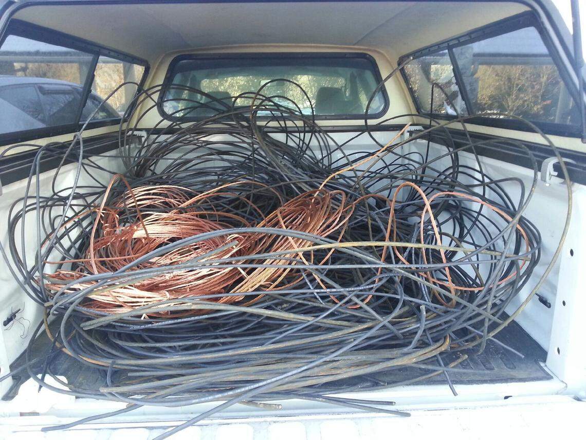 Copper wiring was recovered in a search of a Kentucky house after a series of wire thefts in 2014 targeted highway lighting systems across nine Kentucky counties.