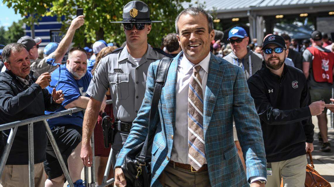 South Carolina coach Shane Beamer has won four straight games over Kentucky.