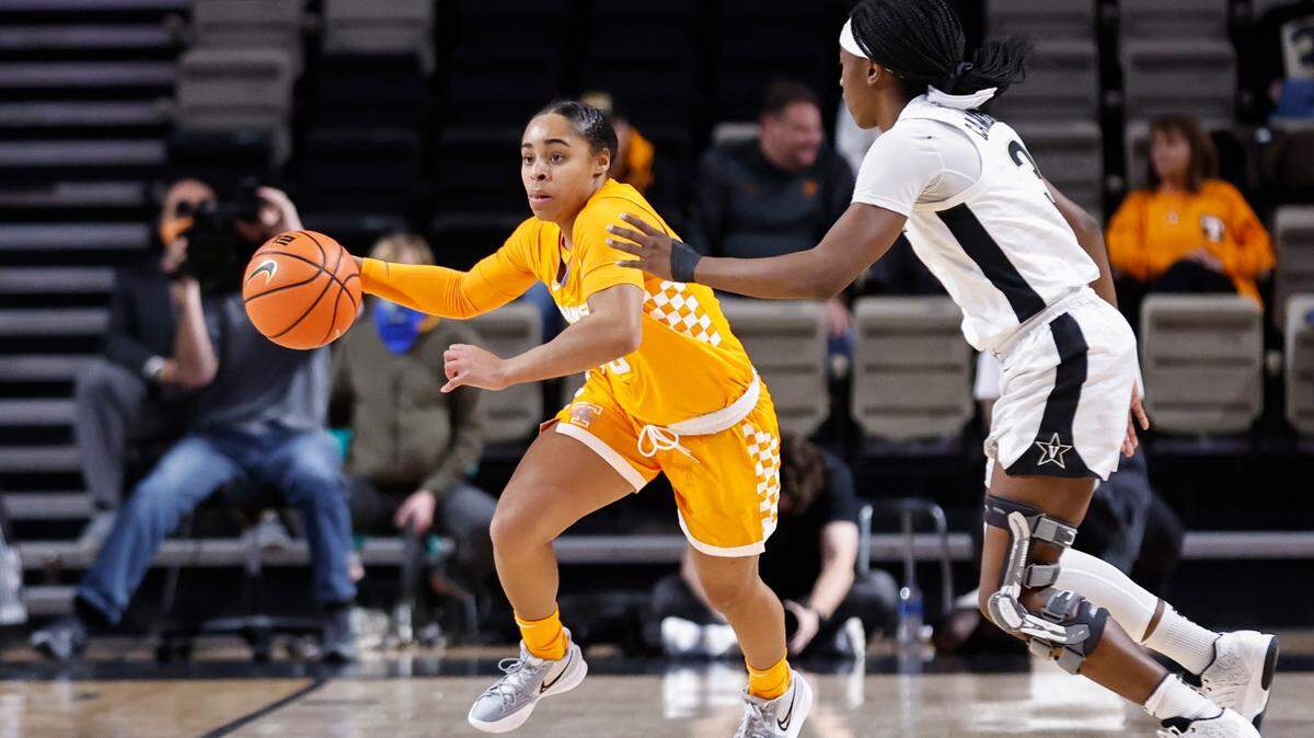 Former Franklin County star Brooklynn Miles, left, is averaging 2.8 points, 3.3 rebounds and 2.4 assists as a freshman for the fifth-ranked Tennessee Volunteers.
