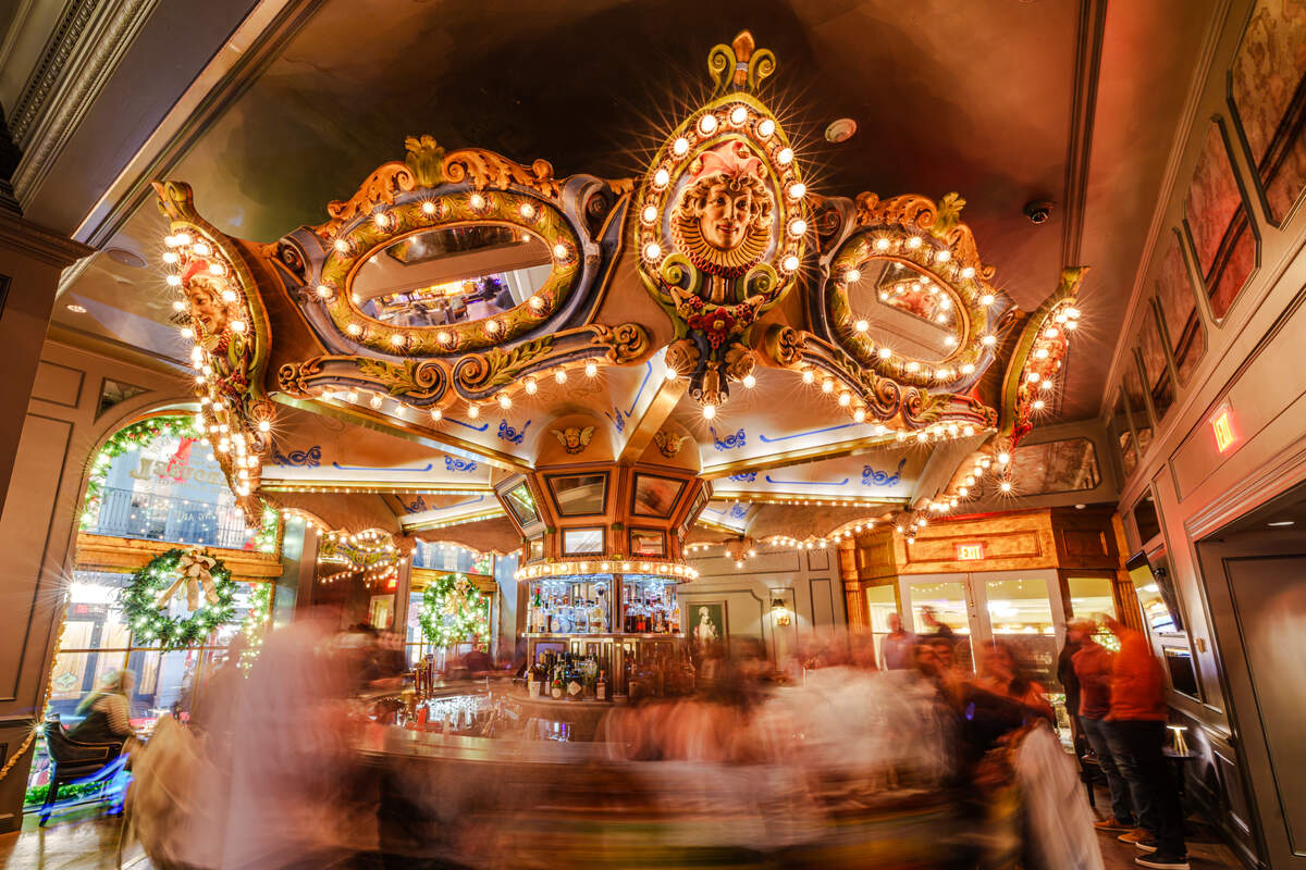 Carousel Bar at the Hotel Monteleone, one of the focal points of activity in New Orleans during Tales of the Cocktail Week.