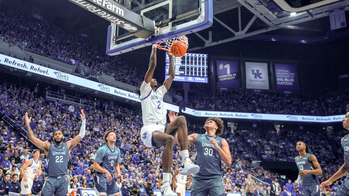 Aaron Bradshaw made his Kentucky basketball debut Saturday. ‘He did some good stuff.’