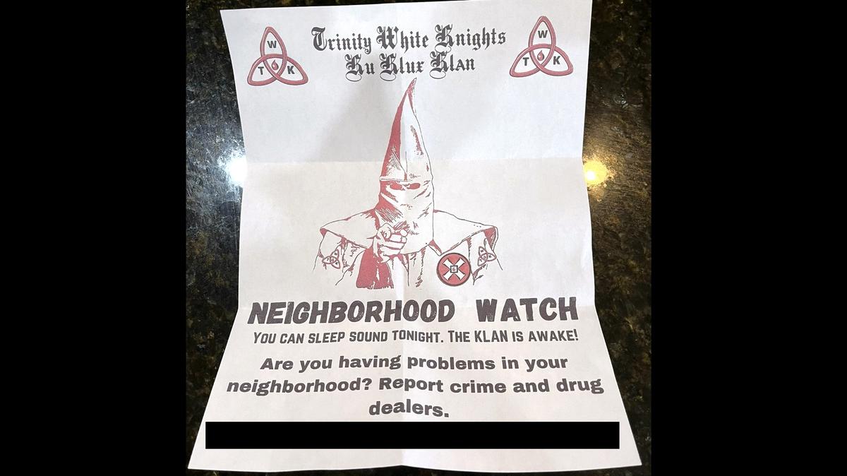 A flyer promoting the Ku Klux Klan was spread around multiple Mt. Sterling, Ky. neighborhoods, police say.