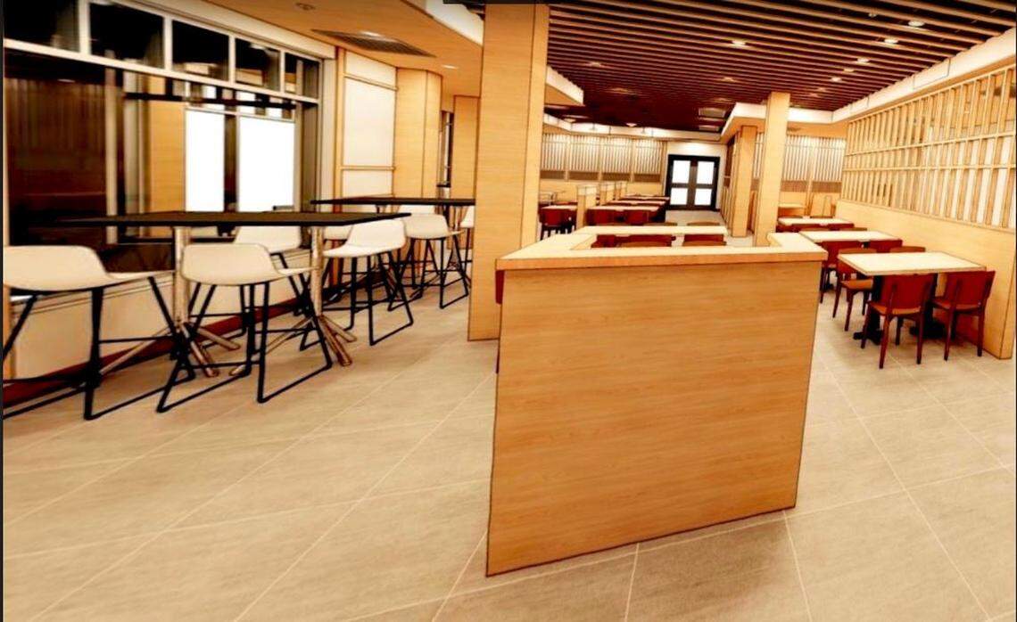 A rendering of Umami Ramen & Grill, which is opening this fall in the former McAlister’s Deli location on Euclid and High.