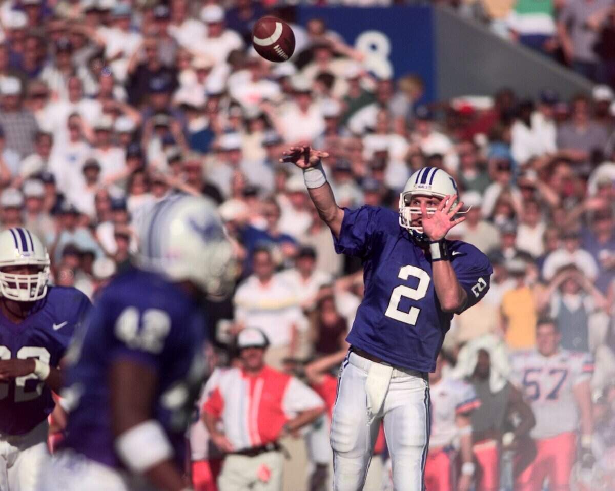 Tim Couch (2) produced the two most-prolific passing seasons in Kentucky football history, throwing for 4,275 yards in 1998 and 3,884 in 1997.