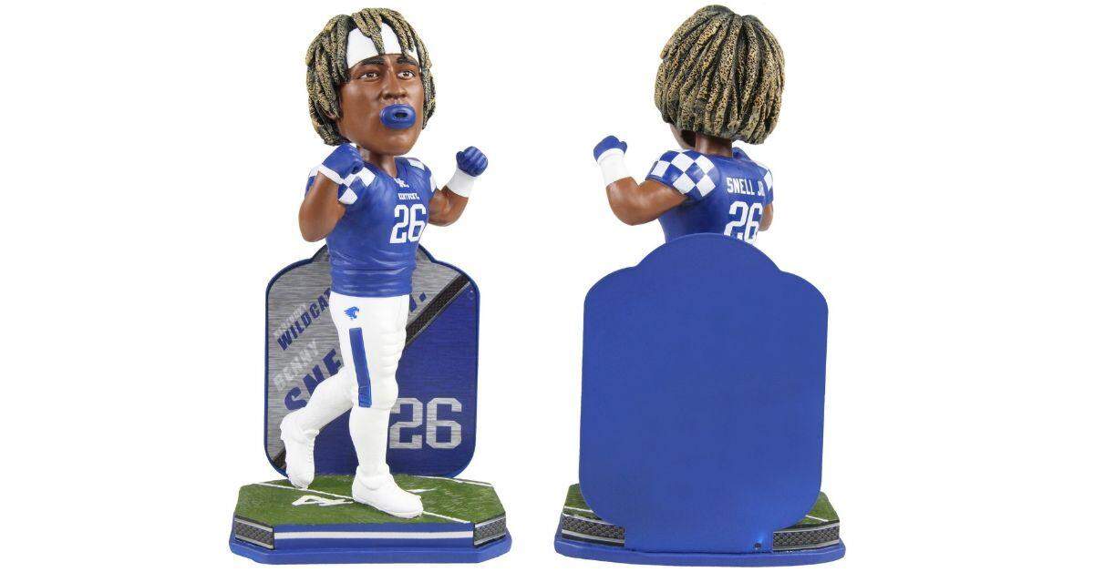 A bobblehead figure of former Kentucky Wildcat Benny Snell is available for $40.