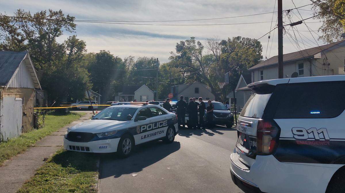The Lexington Police Department responded to the scene of a shooting on Elm Street at Charles Avenue Friday afternoon.