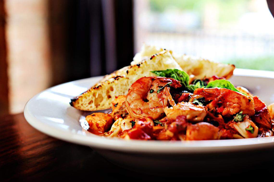 The Bistro in Bowling Green has shrimp and grits with Brussels sprouts, shallots, bacon and smoked jalapeno butter on the menu.