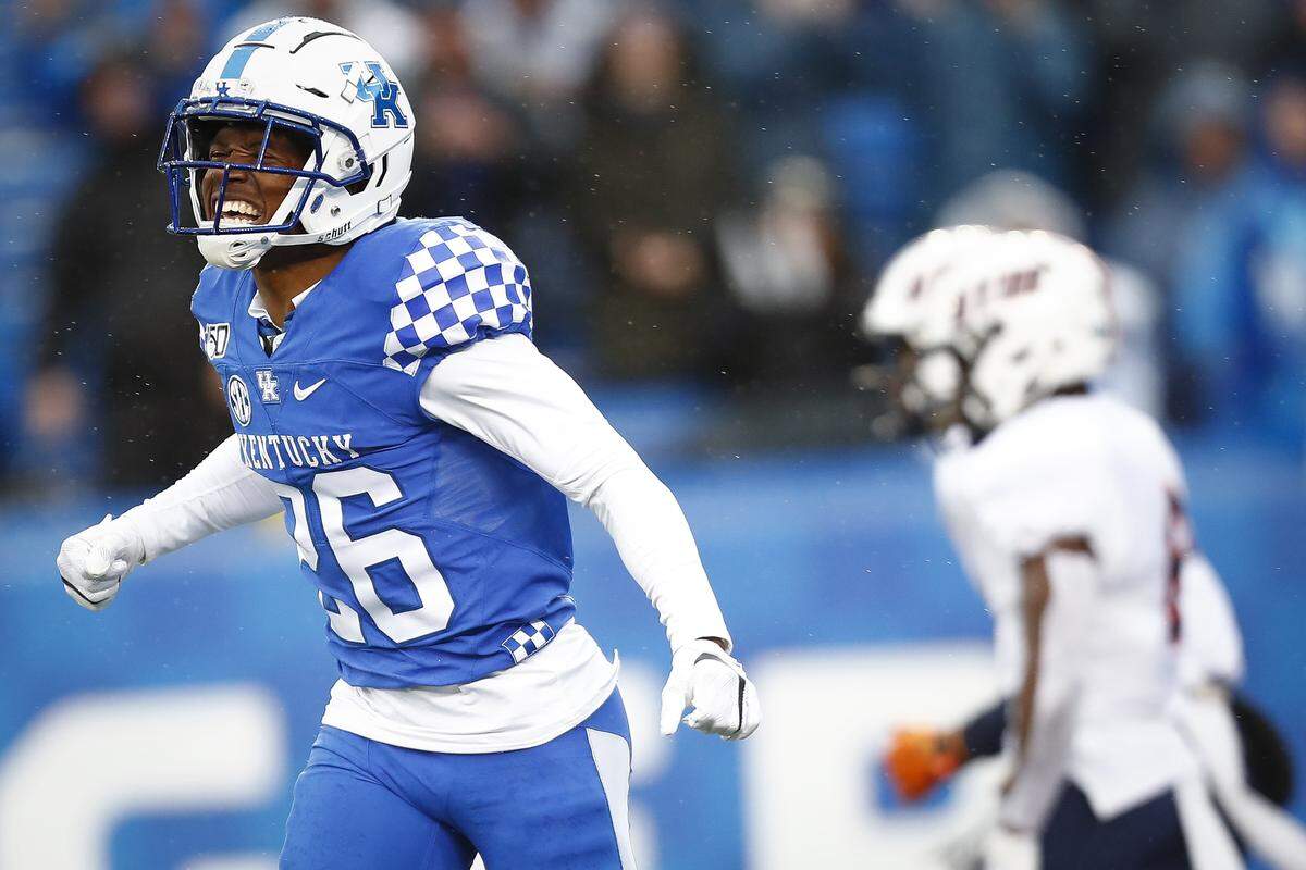 Kentucky cornerback Brandin Echols (26) leads the Wildcats with nine pass breakups in 2019.