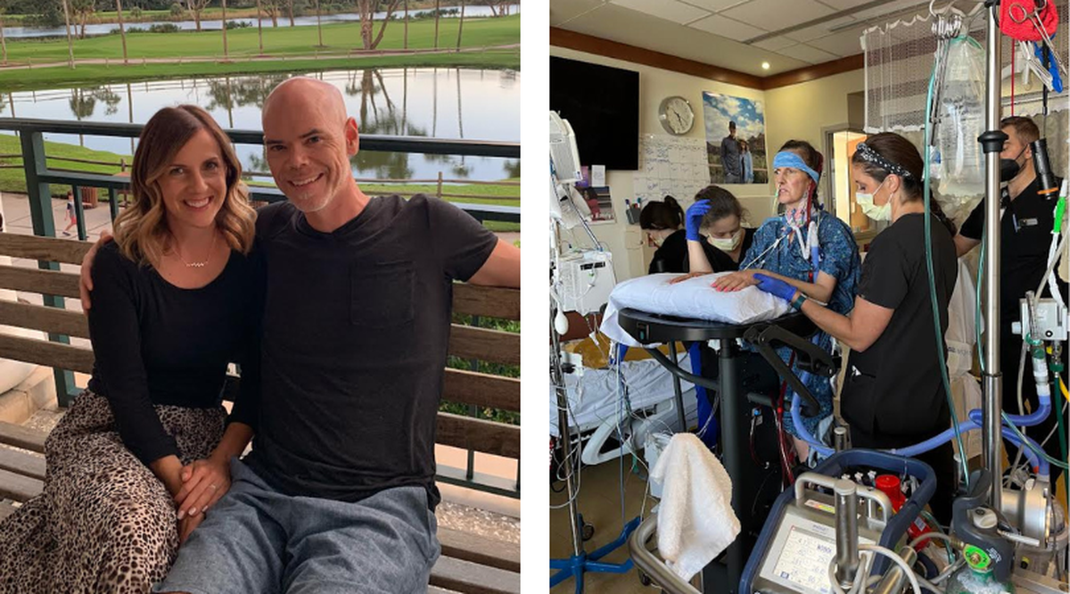 Wellington Elementary teacher Emily Presley was a “model of health” before a virus called parainfluenza led to damage in her lungs, husband Jeff said. She has been on an ECMO machine for over four months and is going through multiple therapies for actions like walking and swallowing.