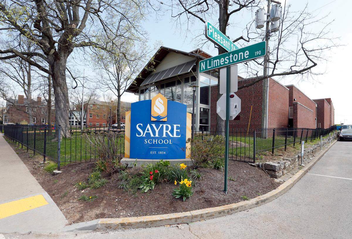 Photos of the Sayre School campus at the corner of North Limestone and Pleasant Stone St. in Lexington, Ky., Wednesday, April 5, 2017.