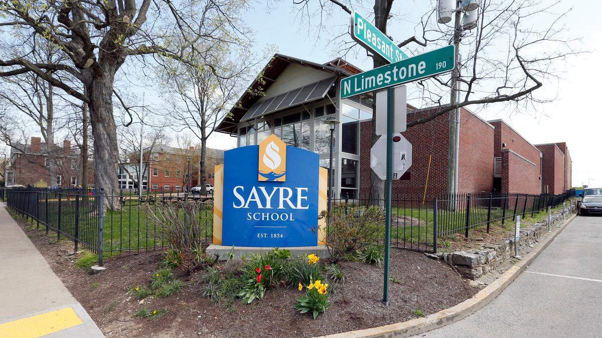 Photos of the Sayre School campus at the corner of North Limestone and Pleasant Stone St. in Lexington, Ky., Wednesday, April 5, 2017.