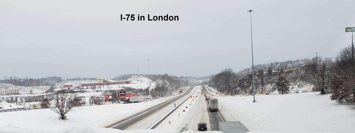 Road conditions on I-75 in Laurel County remain hazardous.