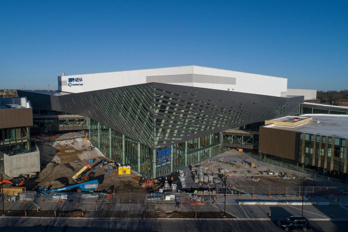A $310 million renovation and expansion of the Central Bank Center in Lexington, Ky., in nearly complete. The work began in October 2018.