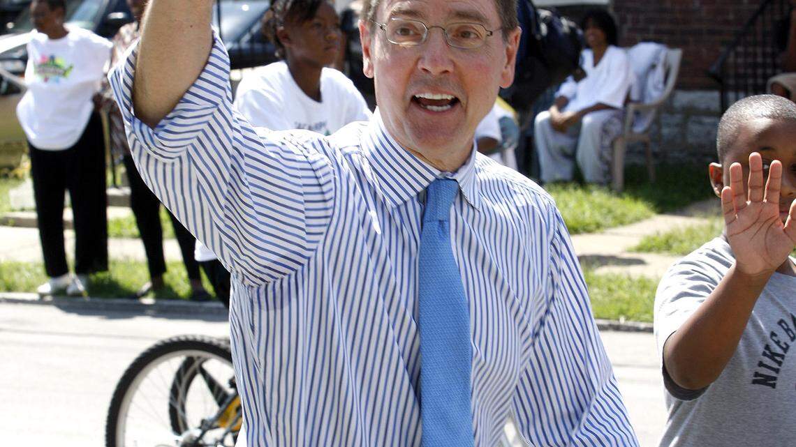 Mayor Jim Gray marched in the Heritage Parade at the Roots and Heritage Festival in Lexington, Ky., on Saturday, September 10, 2011. Photo by Matt Goins