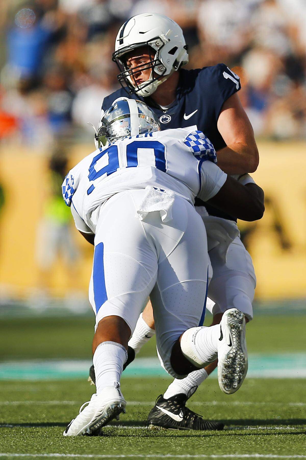 Kentucky junior defensive end T.J. Carter took down Penn State backup quarterback Sean Clifford during the Citrus Bowl on Tuesday. Carter will be part of a veteran defensive line next season expected to be one of the Wildcats’ strongest units.