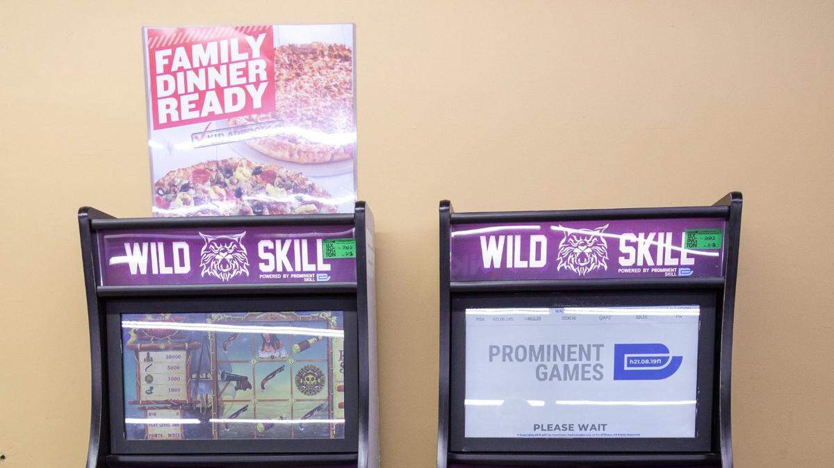 Wildcat Skill games by Prominent Games set up at Bluegrass Mart in Lexington, Ky., Tuesday, January 18, 2022. Mickey Singh, the owner of Bluegrass Mart said that he was hopeful the machines would entertain customers and create time for them to spend more money in his shop.