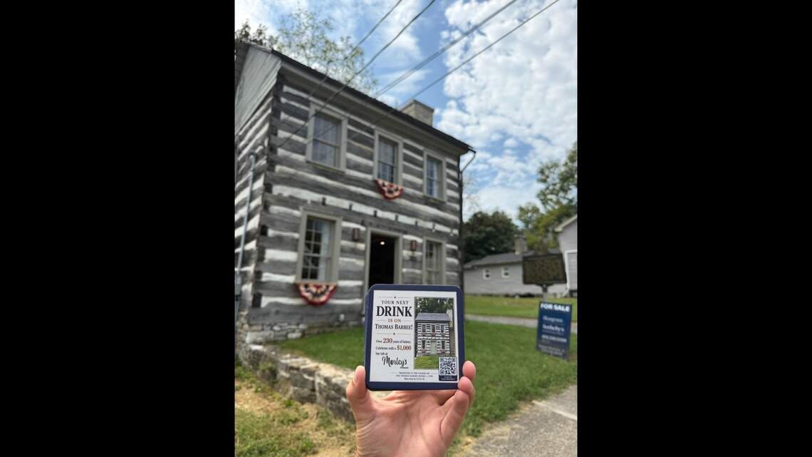 Historic Kentucky cabin for sale comes with a $1,000 bar credit. See inside