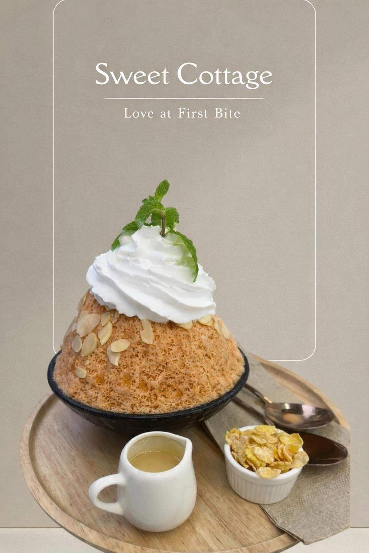 Sweet Cottage Asian Bakery Cafe will offer bingsu, a Korean shaved ice dessert they say is “ultra soft, fluffy and melts instantly in your mouth.” The new cafe will have a version made with milk flavor, topped with fresh cream. “Every bite feels like a cloud,” according to the cafe.