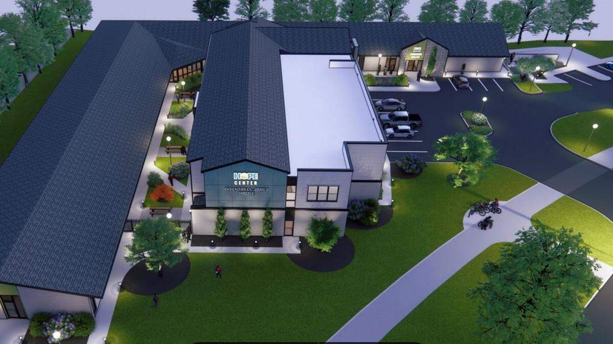 A two-story building that will house 72 transitional housing units at the Hope Center is scheduled to open sometime in February 2025. 