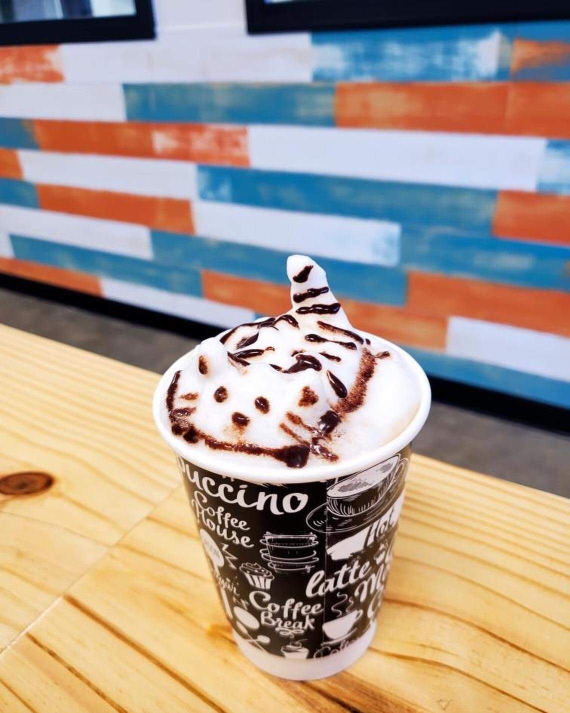 Central Purrk Cat Cafe uses coffee from City Roastery in Georgetown. They also sell local craft beer and baked goods from Midway Bakery. Fans can get coffee and watch cats play or book time in the “cat lounge” with adult cats up for adoption.