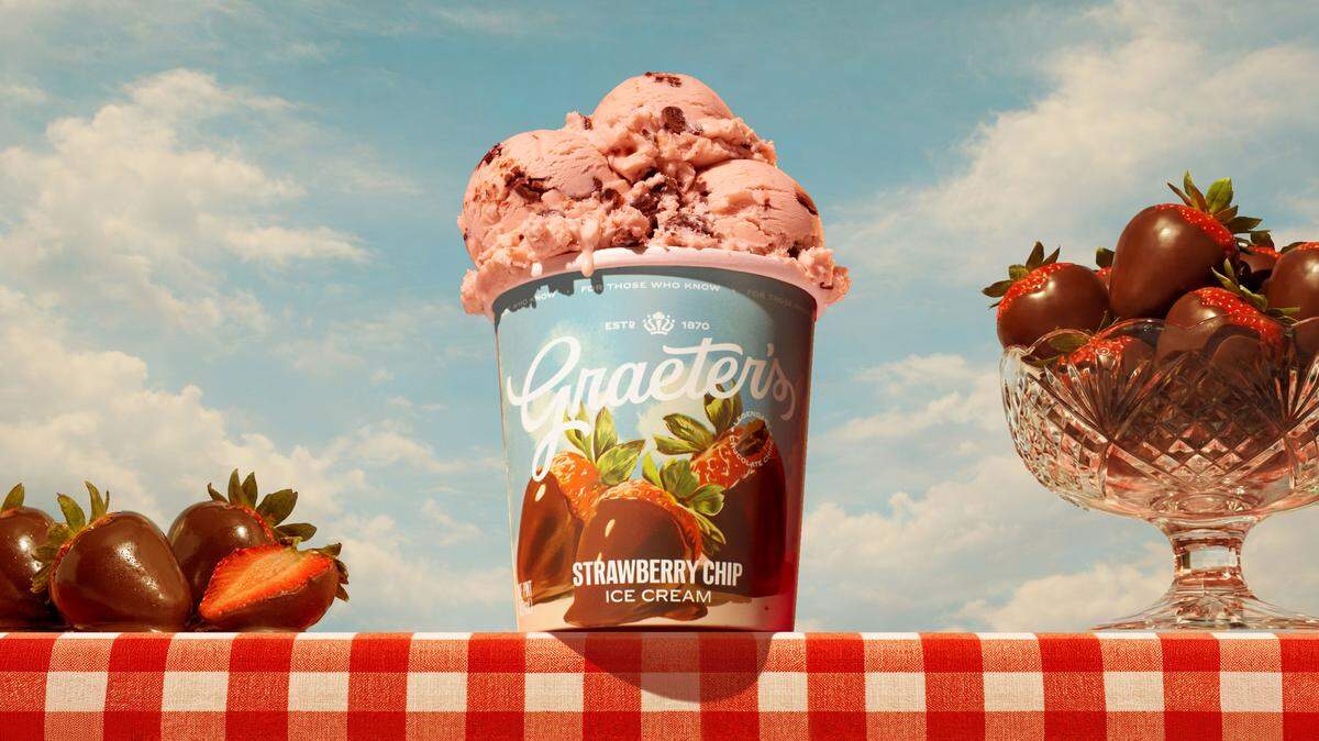 Graeter’s Ice Cream fans can purchase its seasonal strawberry chip flavor at local Graeter’s scoop shops and online at Graeters.com.