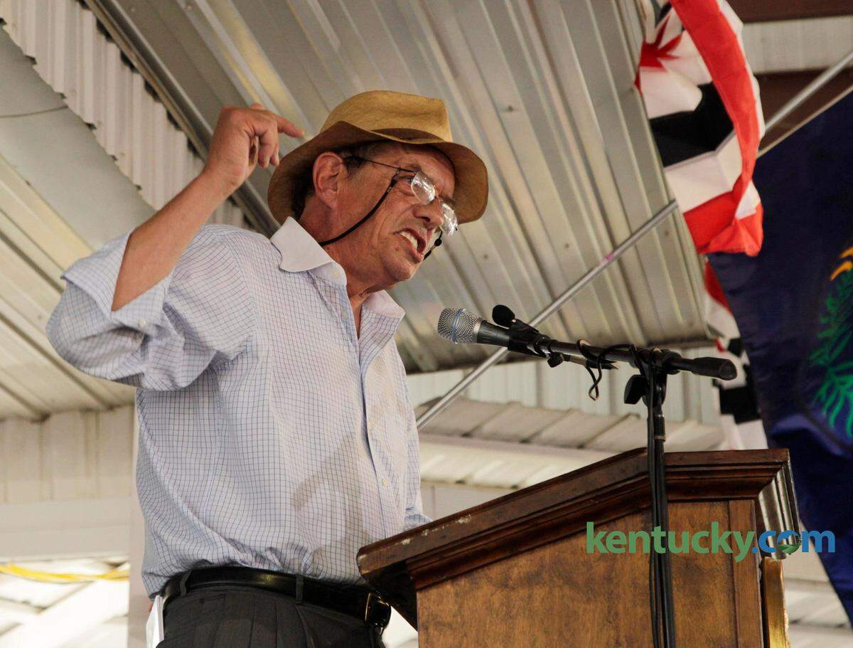 Gatewood Galbraith, an independent candidate for governor, criticized Gov. Steve Beshear’s speech at the 2011 Fancy Farm picnic.