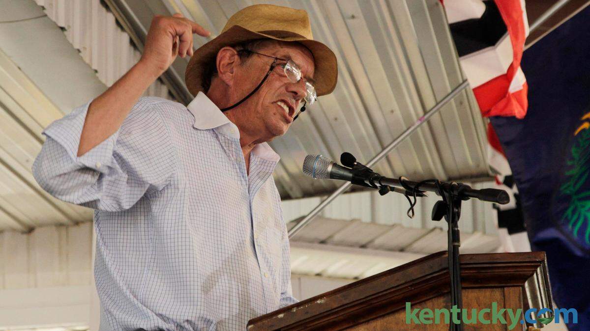Gatewood Galbraith, an independent candidate for governor, criticized Gov. Steve Beshear’s speech at the 2011 Fancy Farm picnic.
