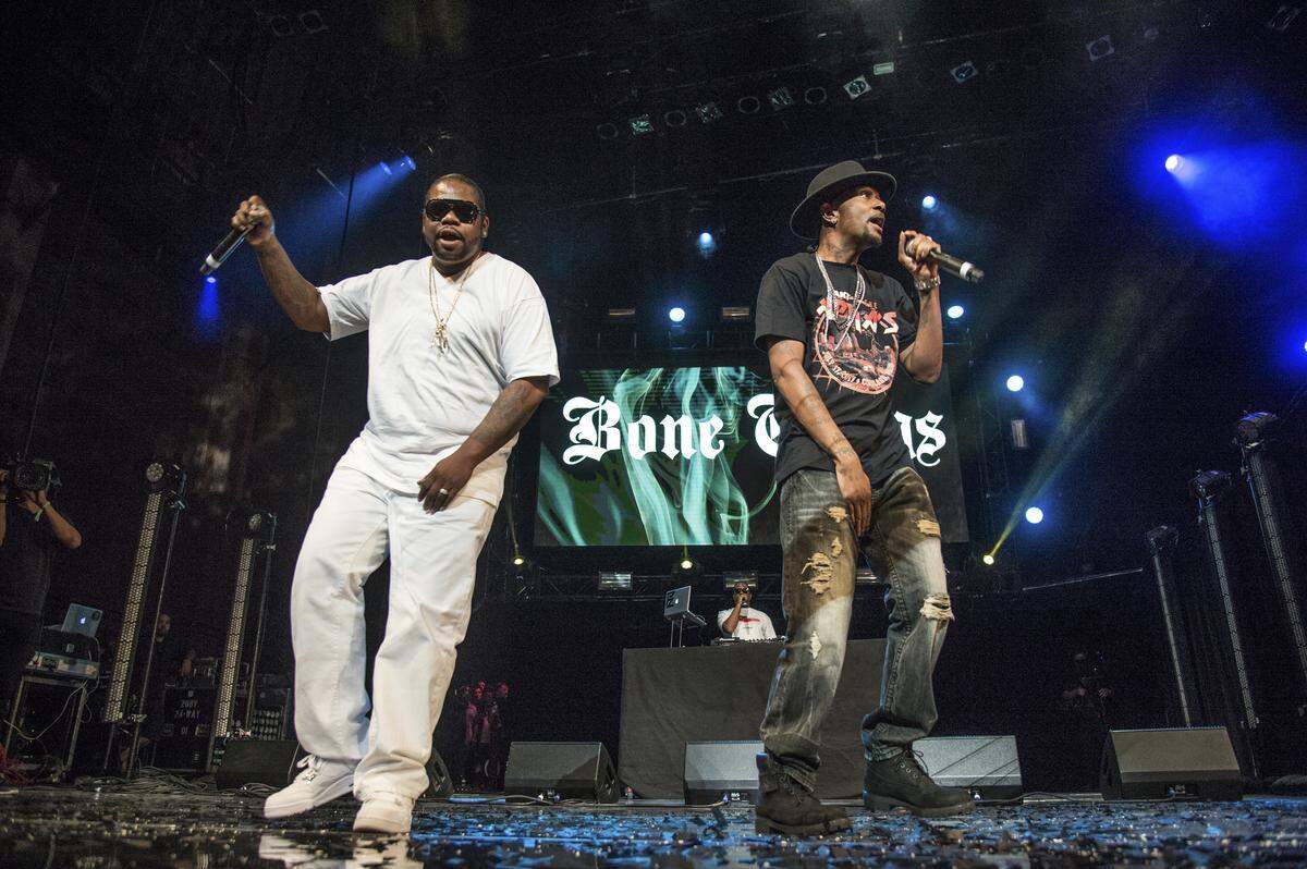 Wish Bone, left, and Krayzie Bone of Bone Thugs-N-Harmony seen at 2017 Alternative Press Music Awards in Cleveland.
