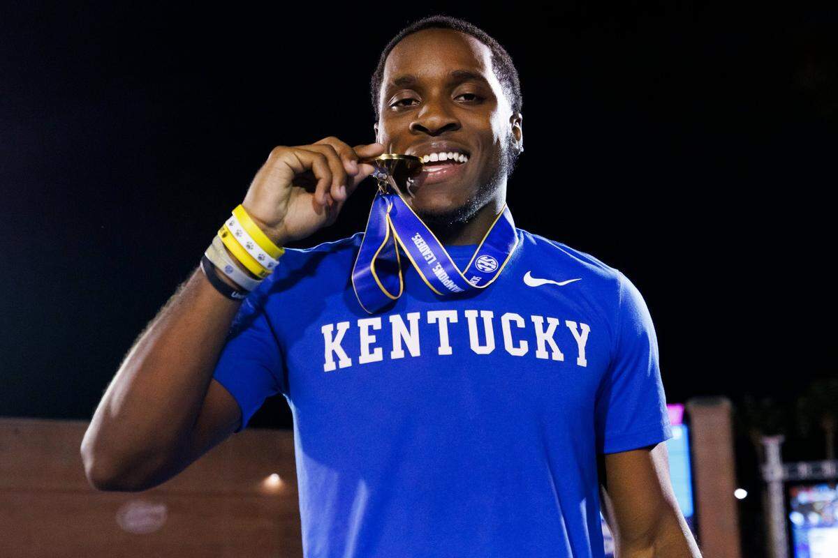 Kentucky’s Luke Brown earned his first SEC outdoor gold medal in the triple jump Saturday.