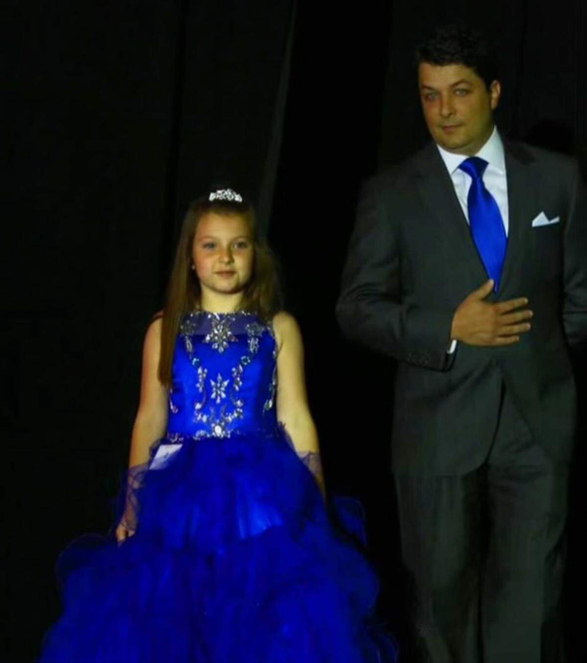 Abigail Anderson was escorted by her father, the late David Anderson, at her first pageant.