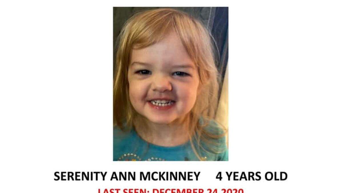 Kentucky State Police said Saturday that the body of Serenity McKinney, 4, has been found. Her mother and her mother’s boyfriend are charged with murder.