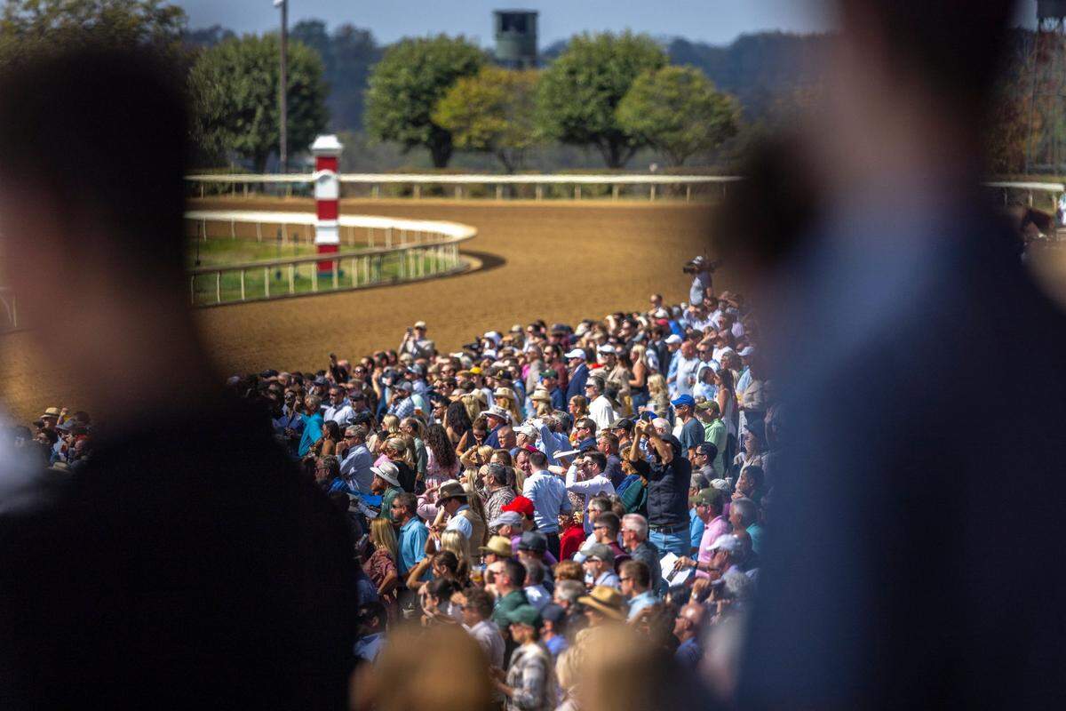 Fans during opening day of the 2023 Keeneland Fall Meet in Lexington. A report says the Lexington racetrack brings in $1.6 billion annually into the economy.