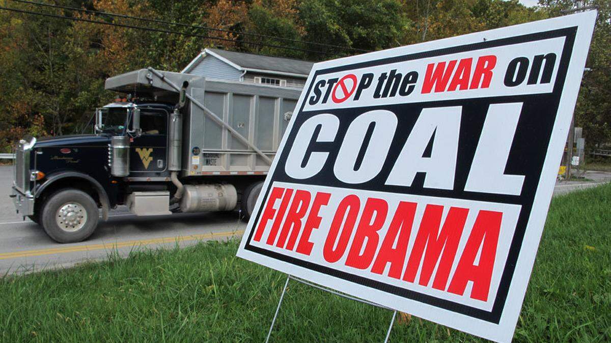 A sign in Dellslow, W.Va., espouses the "war on coal" mantra that is prevalant in Central Appalachia this campaign season.