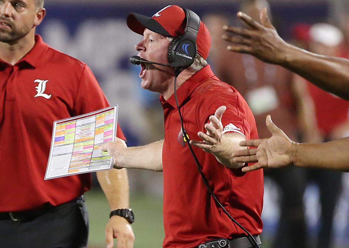 New Texas A&M offensive coordinator Bobby Petrino was fired as Louisville head coach during the 2018 season. Petrino coached two stints, 2003-2006 and 2014-2018, as U of L head man and also spent a season (2013) as Western Kentucky head coach.
