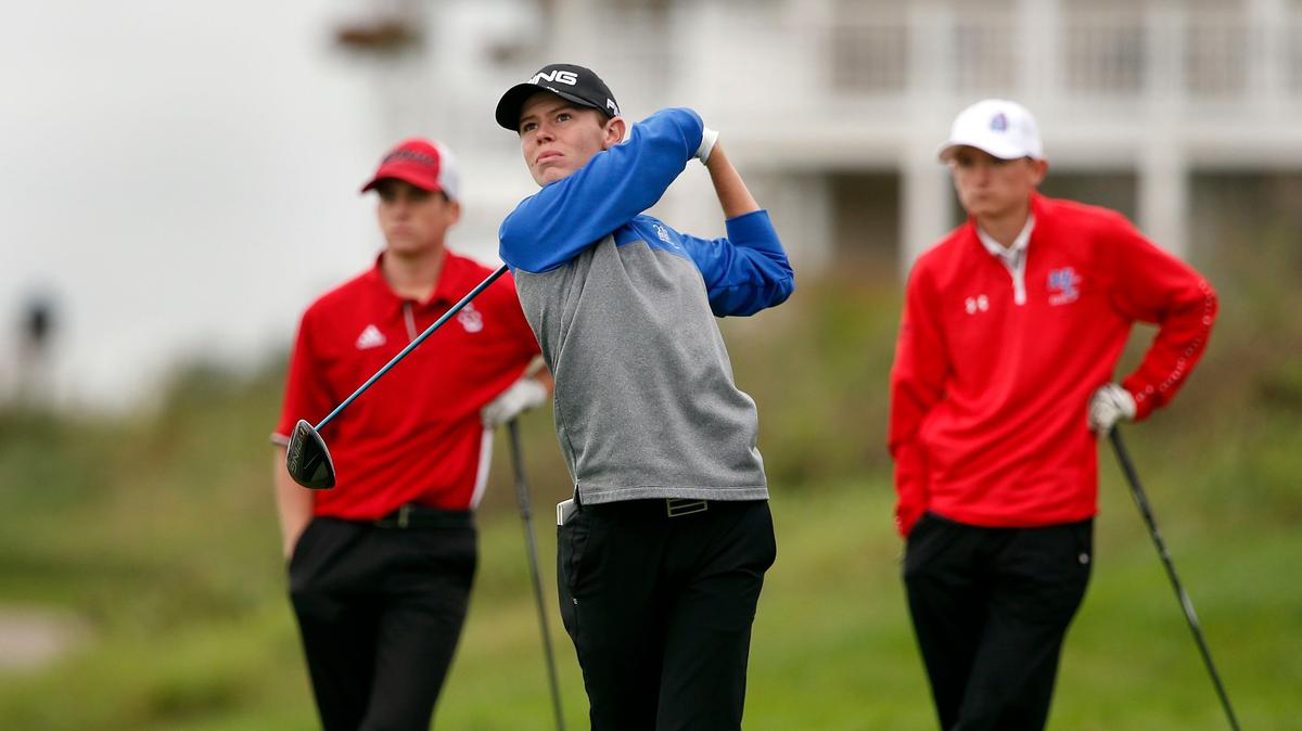 Jansen Preston, a junior at Lexington Christian Academy, won the individual title at the 9th Region boys’ golf championship Thursday after defeating Madison Central’s Clay Pendergrass in a two-hole playoff.