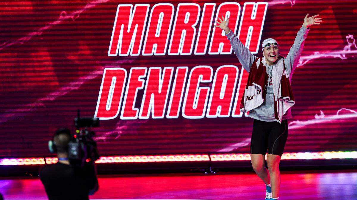 Mariah Denigan of Walton, Kentucky, will make her Olympic debut in Paris this summer in the women’s 10 kilometer open-water swimming event.