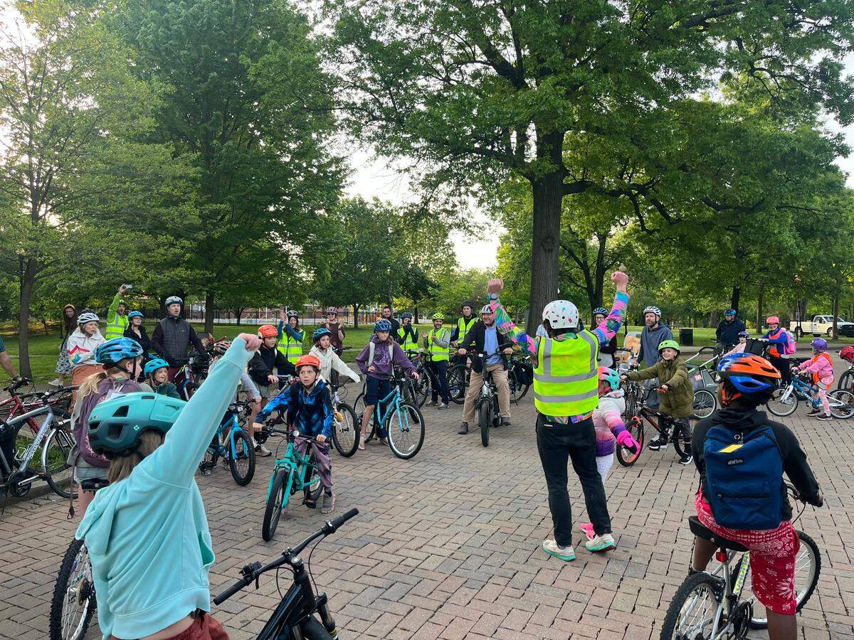 Several members of the Ashland Elementary School community participated in a walk, bike & roll to school event on National Walk & Bike to School Day on May 7, 2025.