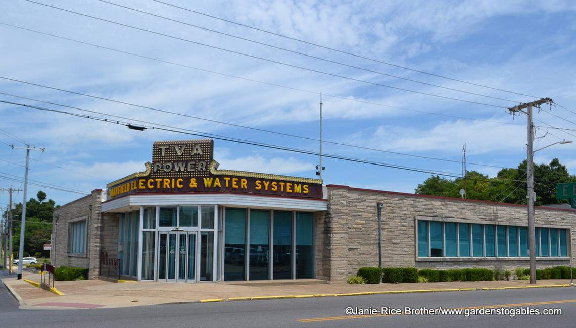 The Mayfield Electric and Water Systems building in downtown Mayfield, Ky. in the summer of 2018.