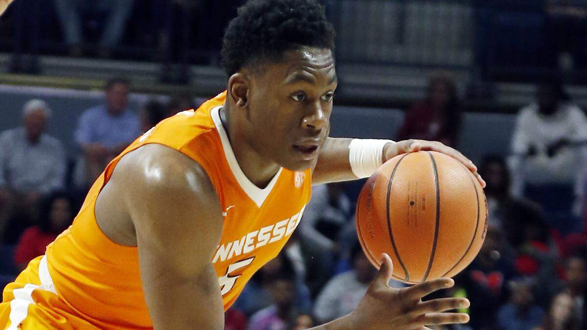 Tennessee’s Admiral Schofield had 17 points and six rebounds before fouling out in 31 minutes in Kentucky’s 86-69 win over Tennessee in Rupp Arena on Feb. 16.