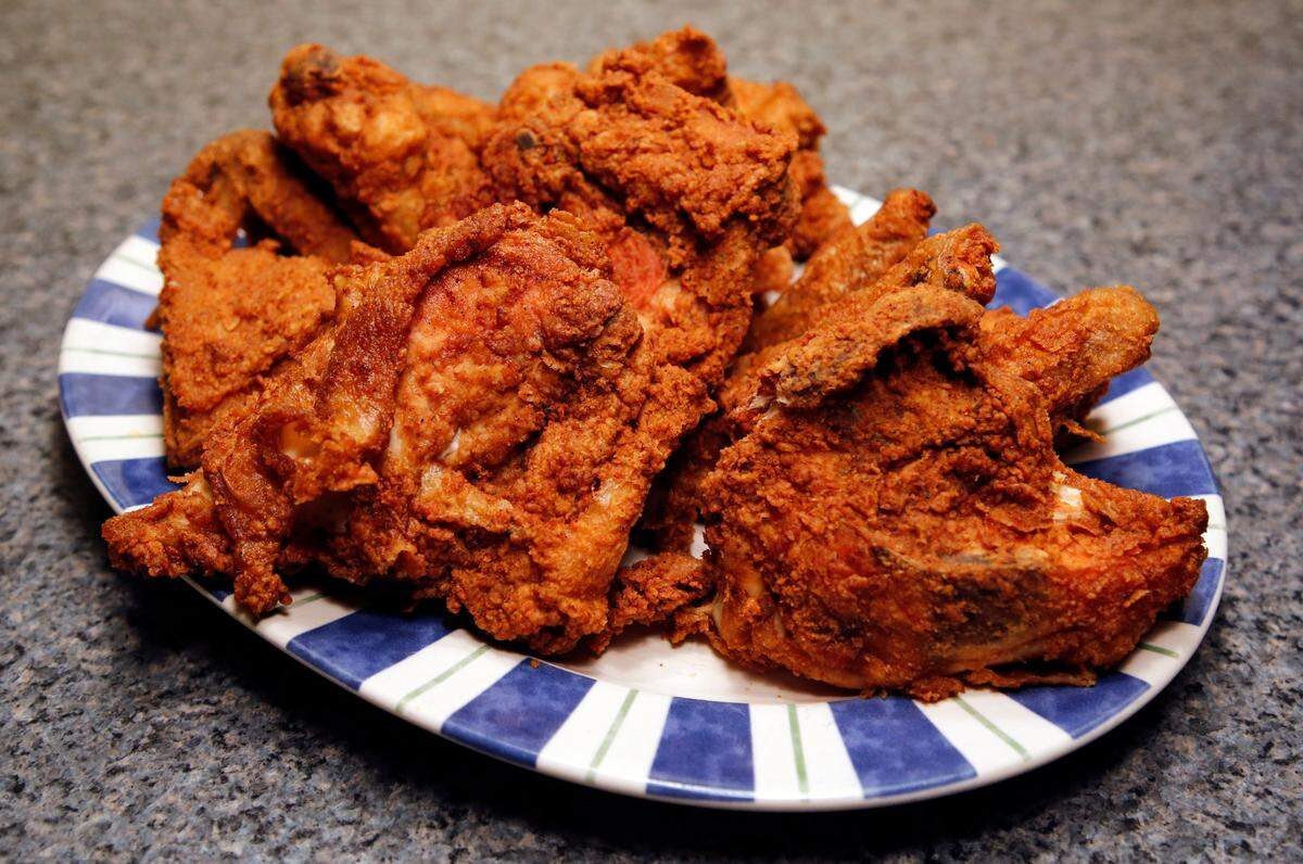 A 12-piece of fried chicken from Critchfield Meats Family Market on Jan. 16. The Lexington meat shop took over making the popular deli fried chicken when they moved into the Southland Sav-A-Lot.