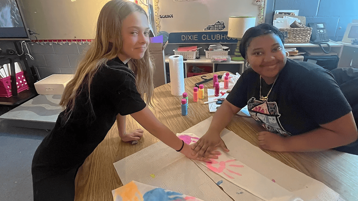 Frederick Douglass senior Alayshia Catching returned to Lexington’s Dixie Magnet as a teaching assistant, inspiring students and preparing to major in elementary education.