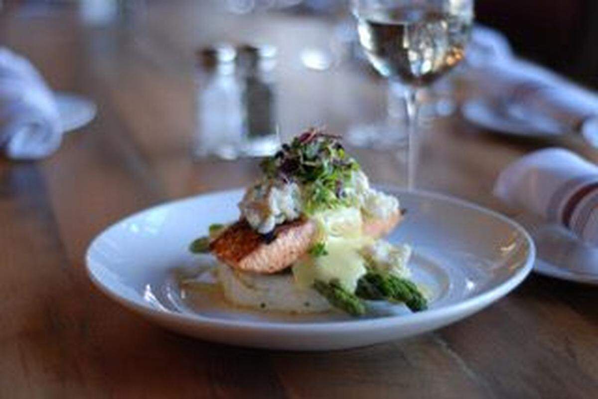 Carson’s will offer salmon Oscar Style, on garlic mashed potatoes with asparagus, topped with bearnaise and buttered lump crab meat, as part of the Lexington Restaurant Week special menu.