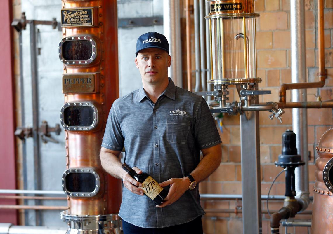 Amir Peay, owner of the James E. Pepper Distillery that has started distilling at the historic distillery on Manchester Street in Lexington.